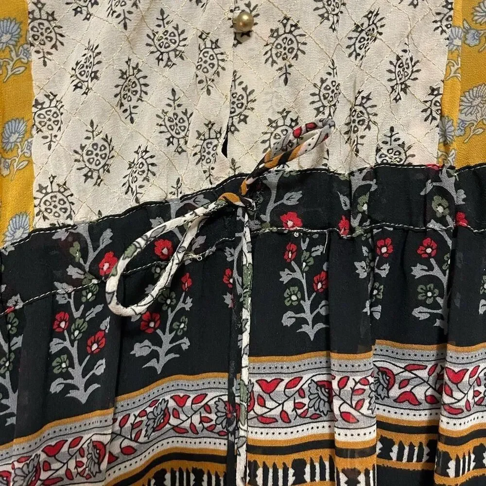 Anthropologie Boho Midi Dress - NWT - Size L - Picture 7 of 8